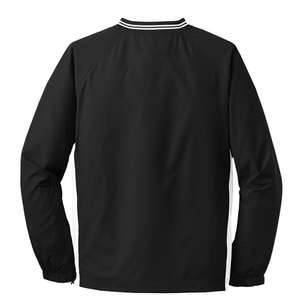 Sport-Tek Tipped V-Neck Raglan Wind Shirt - Dark/All
