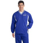 Business Outerwear - Sport-Tek Tipped V-Neck Raglan Wind Shirt - Dark/All