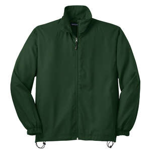 Sport-Tek Full-Zip Wind Jacket - Dark/All Green, Forest