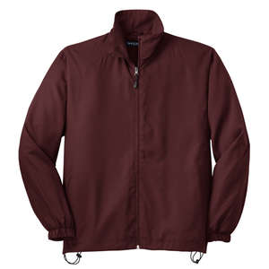 Sport-Tek Full-Zip Wind Jacket - Dark/All Maroon