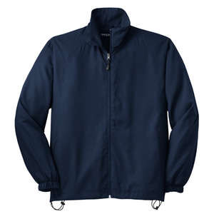Sport-Tek Full-Zip Wind Jacket - Dark/All Blue, True Navy