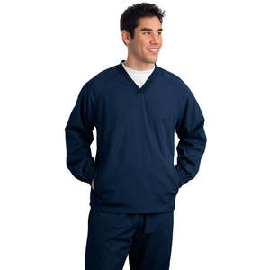 Sport-Tek V-Neck Raglan Wind Shirt - Dark/All 
