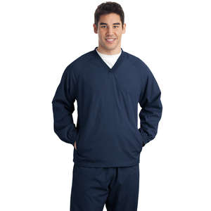 Sport-Tek V-Neck Raglan Wind Shirt - Dark/All 
