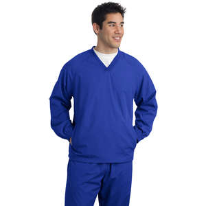 Sport-Tek V-Neck Raglan Wind Shirt - Dark/All 