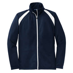 Sport-Tek Tricot Track Jacket - Dark/All Blue, Navy/White