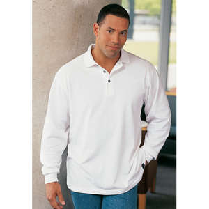 Port Authority Long Sleeve Pique Knit Sport Shirt - Dark/All 