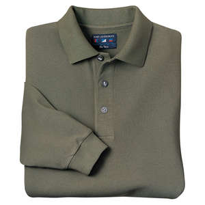 Port Authority Long Sleeve Pique Knit Sport Shirt - Dark/All 