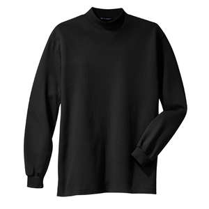 Port Authority Interlock Knit Mock Turtleneck - Dark/All Black