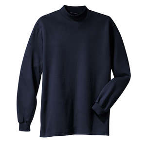 Port Authority Interlock Knit Mock Turtleneck - Dark/All Blue, Navy