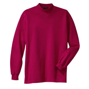 Port Authority Interlock Knit Mock Turtleneck - Dark/All Red