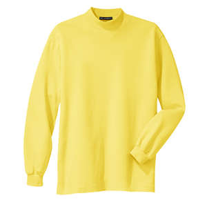 Port Authority Interlock Knit Mock Turtleneck - Dark/All Yellow