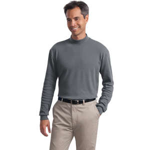 Port Authority Interlock Knit Mock Turtleneck - Dark/All 