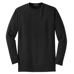 Sport-Tek Dri-Mesh Long Sleeve T-Shirt - Dark/All Black