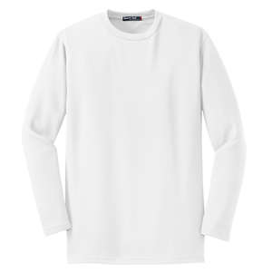 Sport-Tek Dri-Mesh Long Sleeve T-Shirt - Dark/All White