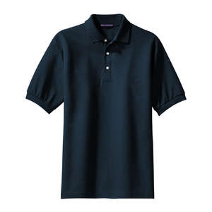 Port Authority 100% Pima Cotton Sport Shirt - Dark/All Blue, Navy