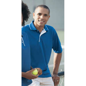Sport-Tek Dri-Mesh Sport Shirt with Tipped Collar and Piping - Dark/All 