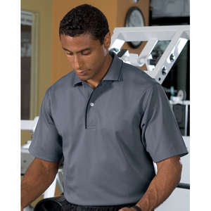 Sport-Tek Dri-Mesh Sport Shirt with Tipped Collar and Piping - Dark/All 