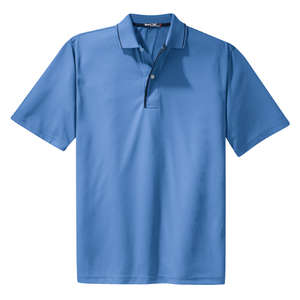 Sport-Tek Dri-Mesh Sport Shirt with Tipped Collar and Piping - Dark/All Blueberry/Blue, Navy