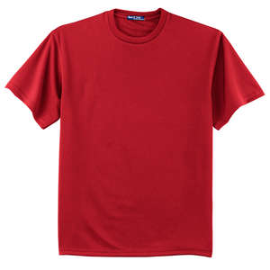 Sport-Tek Dri-Mesh Short Sleeve T-Shirt - Dark/All Red