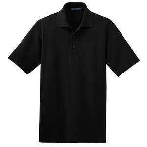 Port Authority Textured Sport Shirt with Wicking - Dark/All Black
