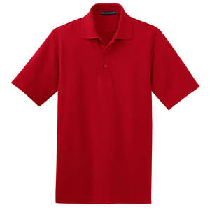 Port Authority Textured Sport Shirt with Wicking - Dark/All Red