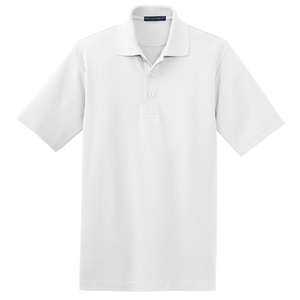 Port Authority Textured Sport Shirt with Wicking - Dark/All White