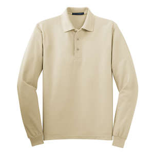 Port Authority Long Sleeve Silk Touch Sport Shirt - Dark/All Stone