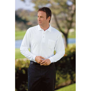 Port Authority Long Sleeve Silk Touch Sport Shirt with Pocket - Dark/All