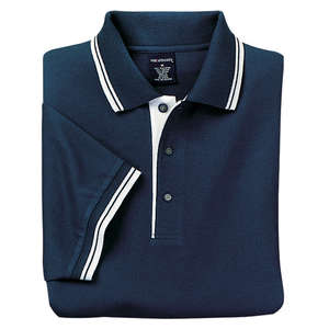 Port Authority Silk Touch Sport Shirt with Stripe Trim - Dark/All