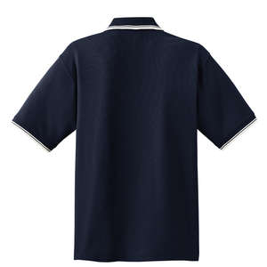 Port Authority Silk Touch Sport Shirt with Stripe Trim - Dark/All