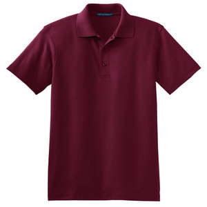 Port Authority Silk Touch Interlock Sport Shirt - Dark/All Maroon
