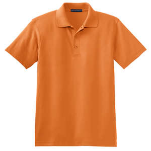 Port Authority Silk Touch Interlock Sport Shirt - Dark/All Orange, Soft
