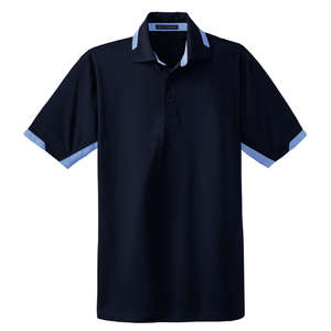 Port Authority Dry Zone Colorblock Ottoman Sport Shirt - Dark/All Blue, Navy/Blue, Lake