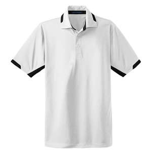 Port Authority Dry Zone Colorblock Ottoman Sport Shirt - Dark/All White/Black