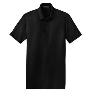 Port Authority EZCotton Pique Sport Shirt - Dark/All Black