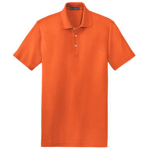 Port Authority EZCotton Pique Sport Shirt - Dark/All Orange, Dusty