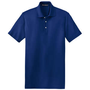 Port Authority EZCotton Pique Sport Shirt - Dark/All Blue, Cobalt