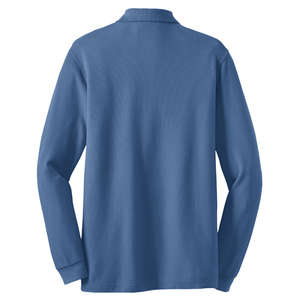 Port Authority Long Sleeve EZCotton Pique Sport Shirt - Dark/All