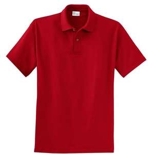 Port and Company 6.1 Oz. Jersey Knit Sport Shirt - Dark/Colors Red