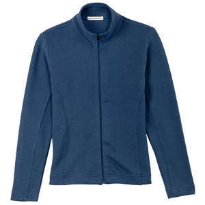 Port Authority Ladies Flatback Rib Full-Zip Jacket - Dark/All Blue, Navy
