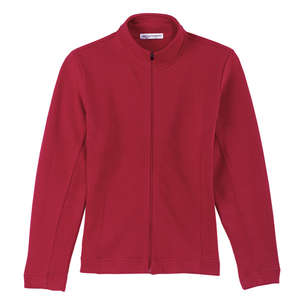 Port Authority Ladies Flatback Rib Full-Zip Jacket - Dark/All Red, True
