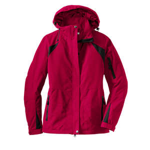 Port Authority Ladies All-Season II Jacket - Dark/All Red/Black