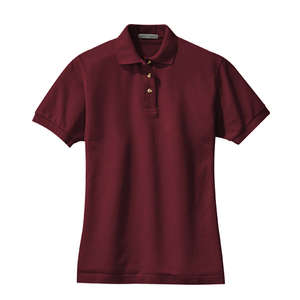 Port Authority Ladies Pique Knit Sport Shirt - Dark/All Burgundy