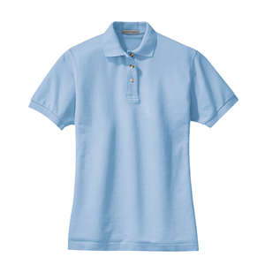 Port Authority Ladies Pique Knit Sport Shirt - Dark/All Blue, Light