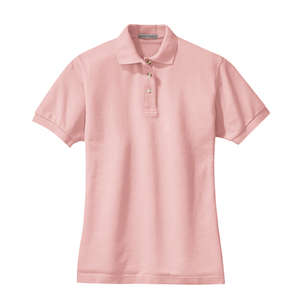 Port Authority Ladies Pique Knit Sport Shirt - Dark/All Pink, Light