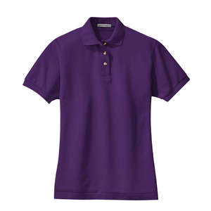 Port Authority Ladies Pique Knit Sport Shirt - Dark/All Purple