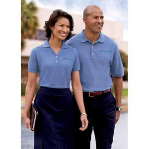 Port Authority Ladies 100% Pima Cotton Sport Shirt - Dark/All