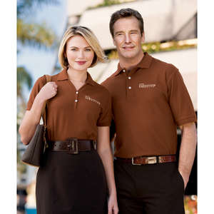 Port Authority Ladies 100% Pima Cotton Sport Shirt - Dark/All