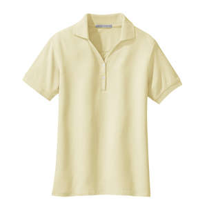 Port Authority Ladies 100% Pima Cotton Sport Shirt - Dark/All Ivory