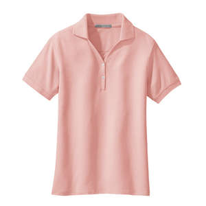 Port Authority Ladies 100% Pima Cotton Sport Shirt - Dark/All Pink, Light